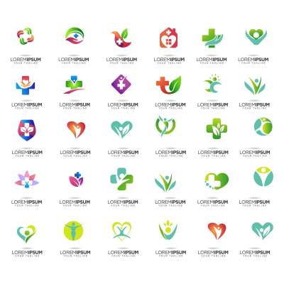 一套企业医疗保健标志设计载体