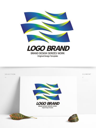 简约动感线条旗帜体育运动LOGO标志设计