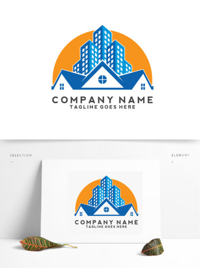 房地产业务Logo模版建筑财产开发和建筑