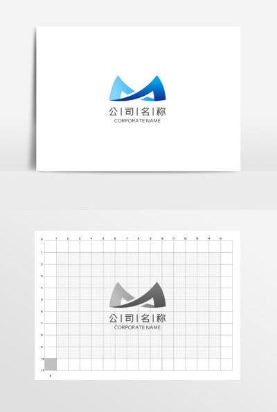 字母M公司企业建筑LOGO标志科技
