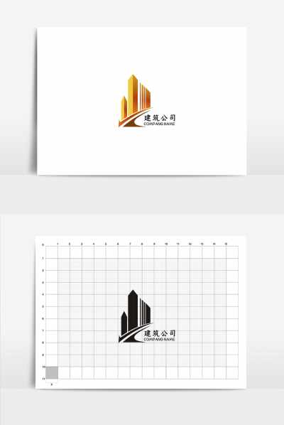 创意金色大气地产行业标志logo设计