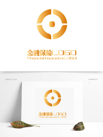 创意简约大气古铜币金融保险LOGO