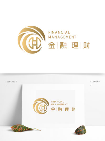 金色大气简约金融logo