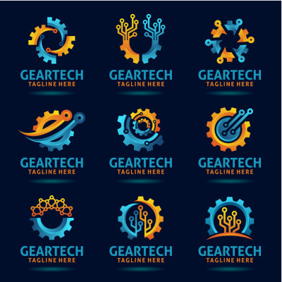 齿轮机械工程类logo标志设计
