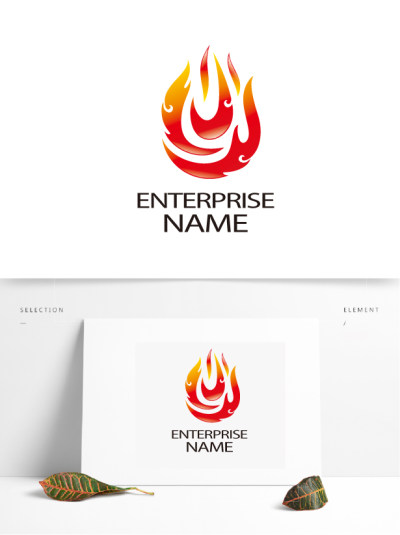 矢量创意火焰图标LOGO标志设计