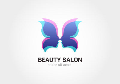 美丽女性美甲店美容店标志logo设计