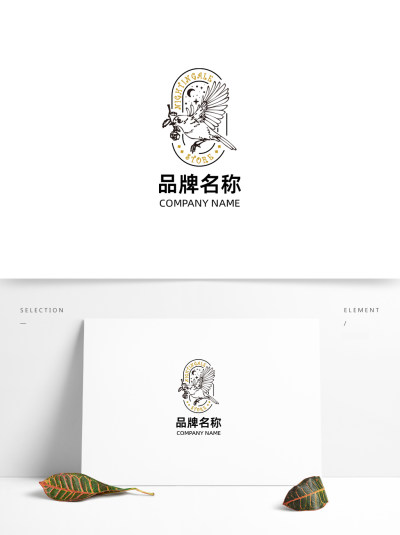 餐厅咖啡厅品牌小众手绘logo