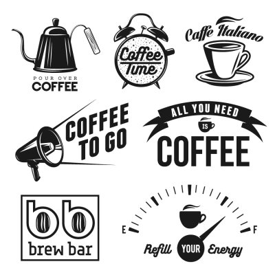 咖啡店LOGO标志周边标识