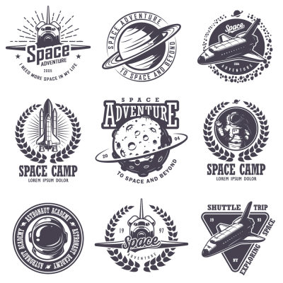 太空空间站体验馆logo标志设计