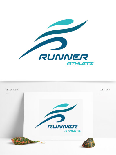 跑步运动体育馆logo标志设计