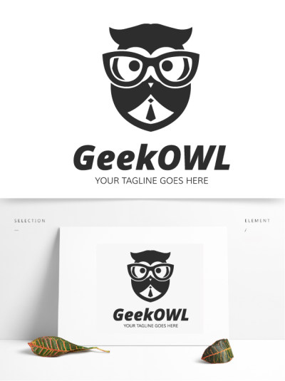 猫头鹰西装服装服饰行业logo