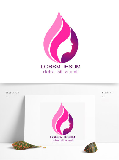 丽人美发美妆服装行业logo