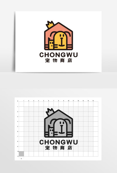 宠物商店猫狗宠物店用品LOGO标志