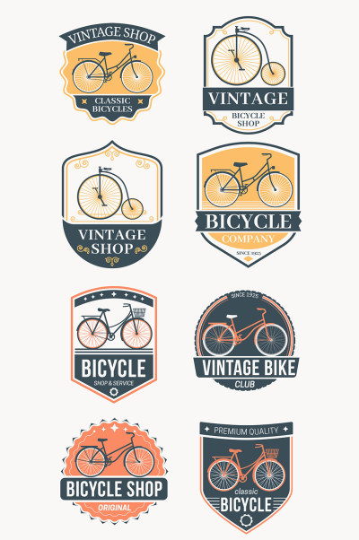 古董自行车商业LOGO元素