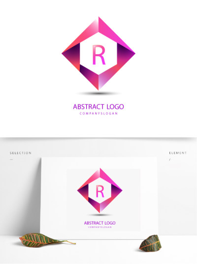 菱形R字母商业logo设计