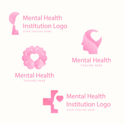 粉色女性健康美容logo设计