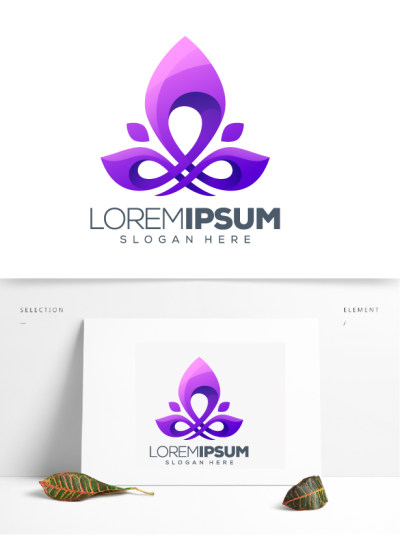 紫色女性美容美业行业logo设计