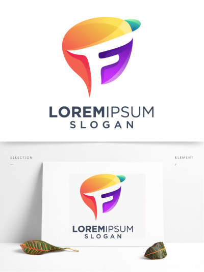 字母F负型科技IT行业logo设计