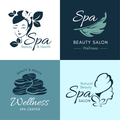 SPA养生美容按摩LOGO元素