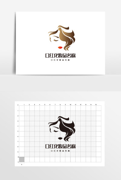 美女口红美容美发LOGO标志