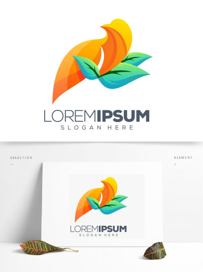 橙鸟上枝头美术艺术教育机构logo