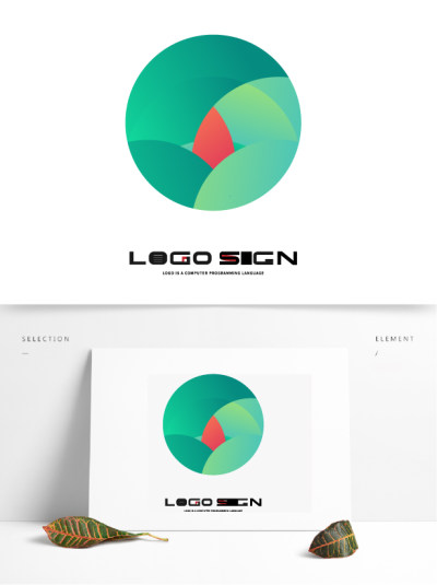 名族服装LOGO小清新儿童标志荷花