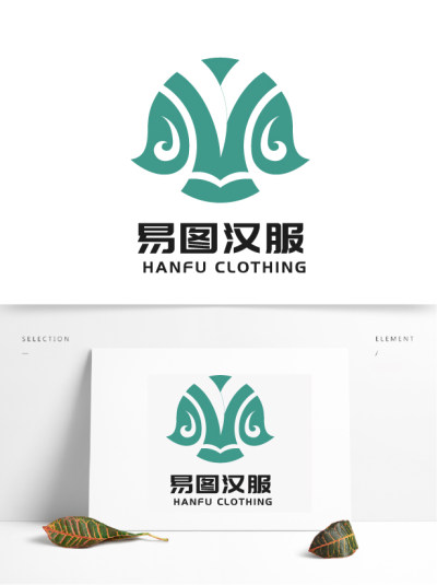 中国风服装汉服logo标志