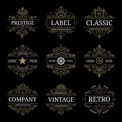 欧式轻奢纹理衣服服装行业LOGO标志