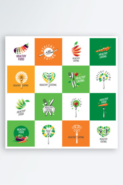 矢量餐饮医疗企业标志素材