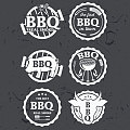 BBQ烧烤店LOGO标志素材设计