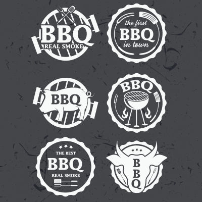 BBQ烧烤店LOGO标志素材设计