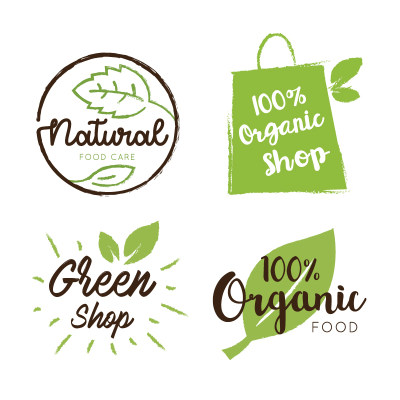 纯天然绿色有机食品logo素材