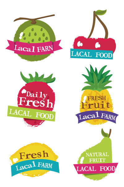 矢量图形水果标签LOGO