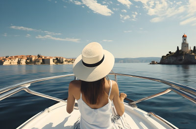 在克罗地亚的海边享受夏天