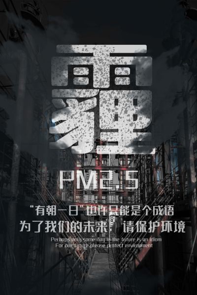 雾霾公益宣传海报