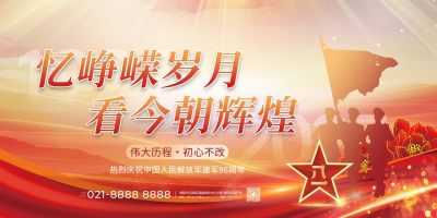 八一建军节96周年军人部队晚会背景