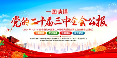 党的二十届三中全会公报展板