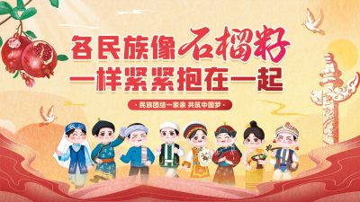 民族团结一家亲展板