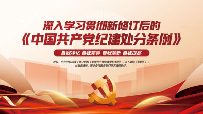 中国共产党纪律处分条例展板