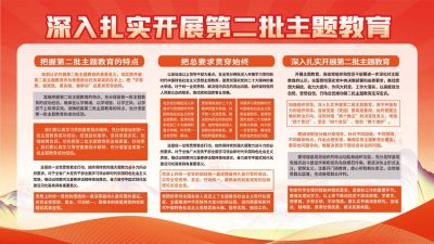 开展第二批党的主题教育展板