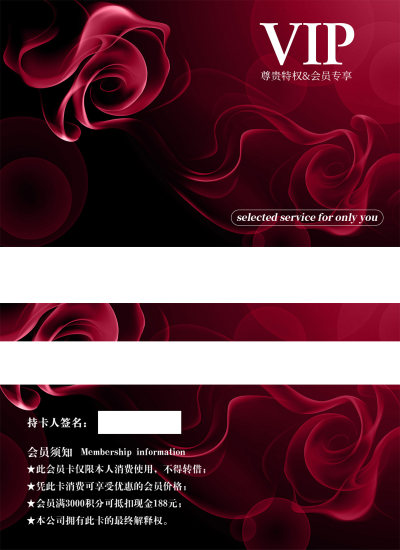 红色大气会员卡