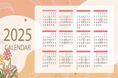 小清新蛇年大吉2025日历