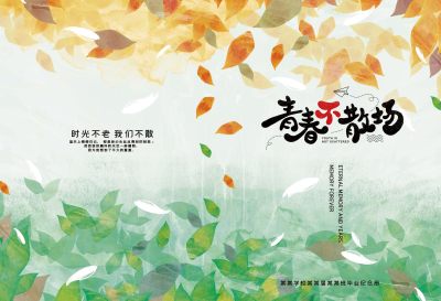 几何风格同学录毕业封面海报