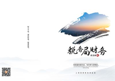 简约税务局账务画册封面设计