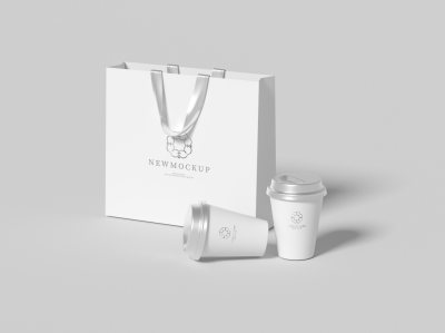 简约时尚一次性水杯样机