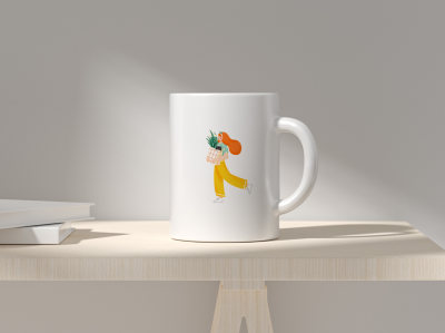 简约光影场景马克杯logo样机