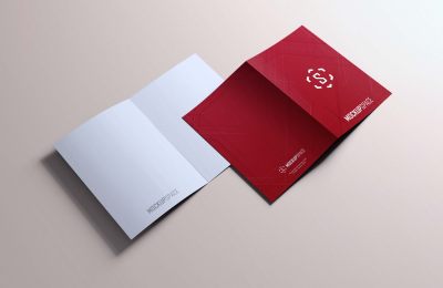 对折页二折页画册展示样机