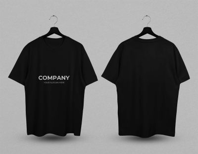 黑色短袖T恤logo样机