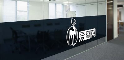简洁公司logo样机效果图