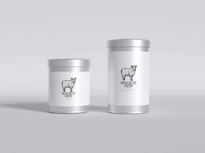 质感玻璃罐logo样机效果图